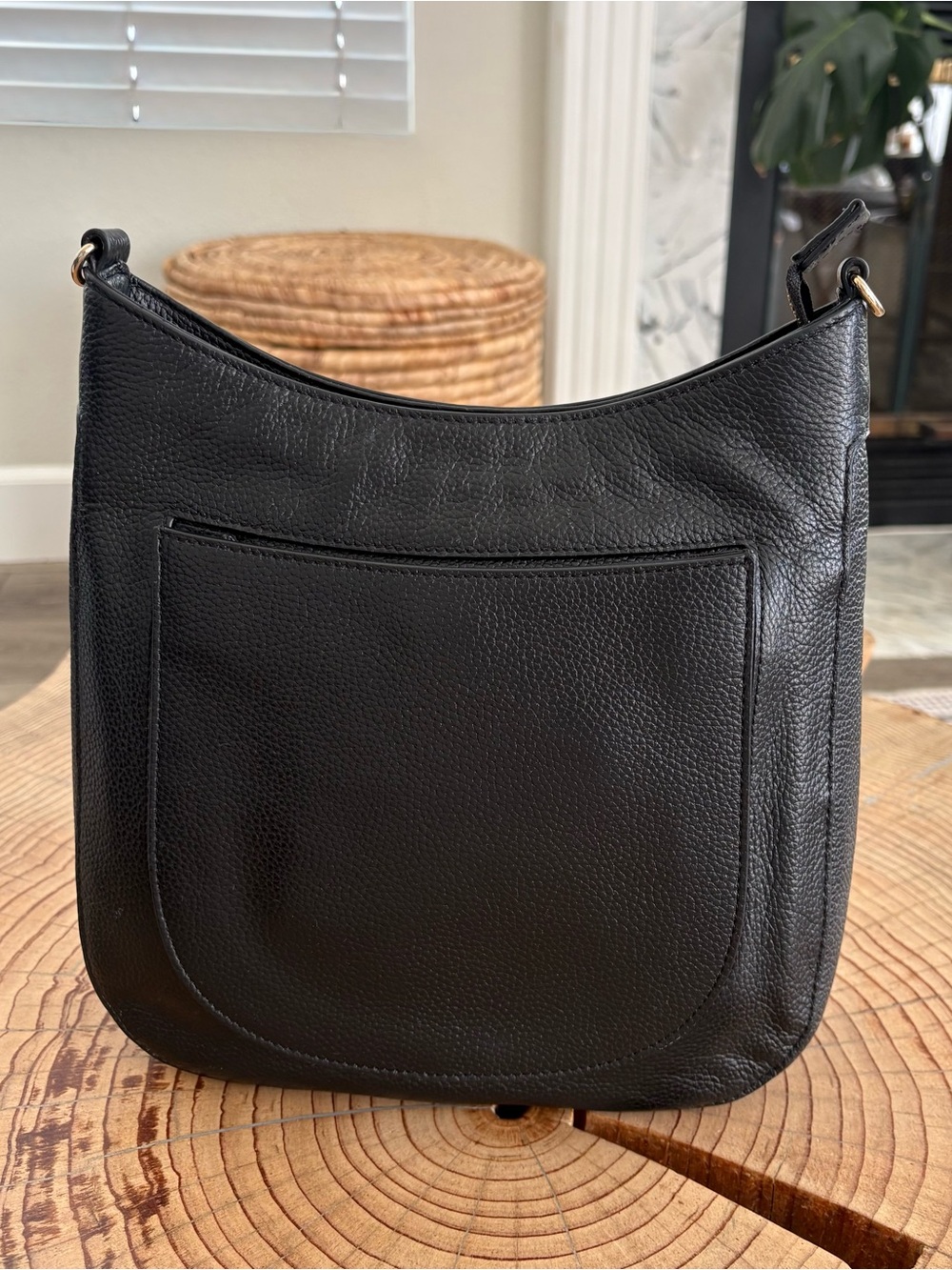 Nordstrom Classic Black Leather Shoulder Bag